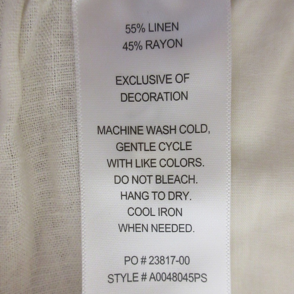 HANG TEN Linen Blend Beach Shorts XXL Sheer Cream Ivory Pull On‎ Relaxed 2XL NWT - Picture 7 of 11